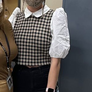 Collared Crop Blouse